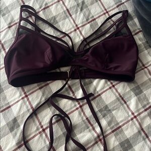 Strappy Dark Purple Bikini Top